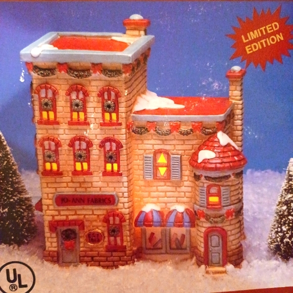 1993 Lighted Village Porcelain House JO-ANN FABRICS 50TH Anniversary Limited Edi - Picture 1 of 11